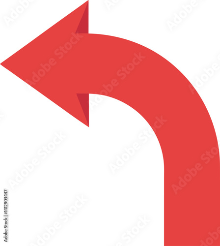 Wallpaper Mural red arrow on white background Torontodigital.ca