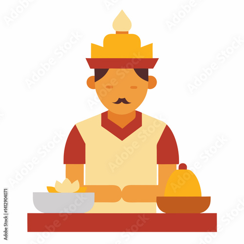  a balinese man in traditional udeng headgear