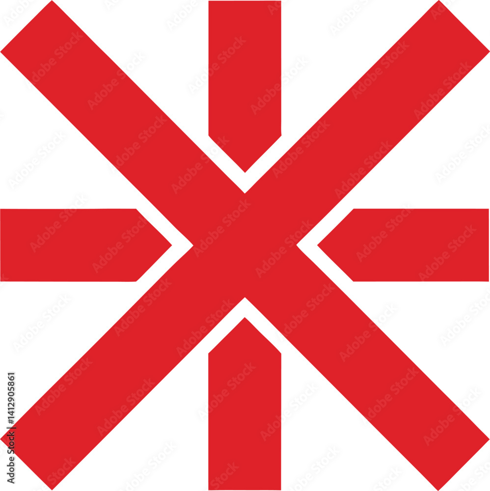 Obraz premium red and white cross