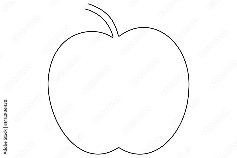 Continuous one line art drawing apple outline vector art illustration
Continuous one line art drawing apple outline vector art illustration