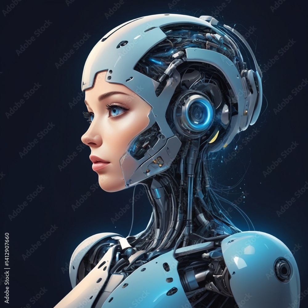 Obraz premium business man in the city,national technology day, artificial intelligence, developing technology 