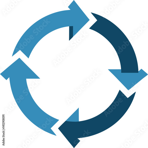 blue and green arrows