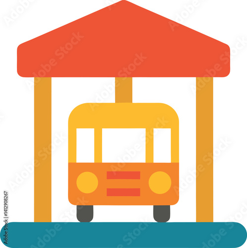 school bus isolated on white