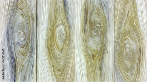 Unique Wood Texture with Distinct Grain Patterns and Swirls