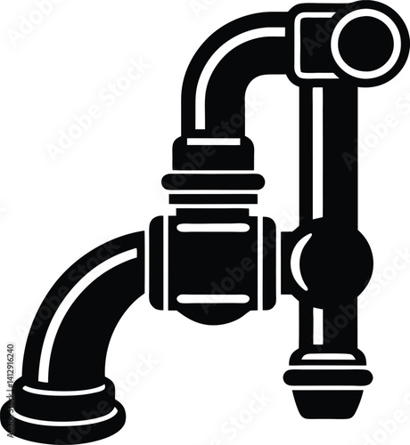  Pipe bender silhouette vector