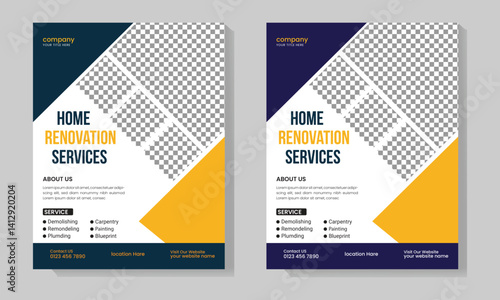Real Estate and Home Repair flyer template 