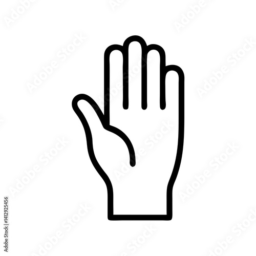 Hand gesture signaling stop  