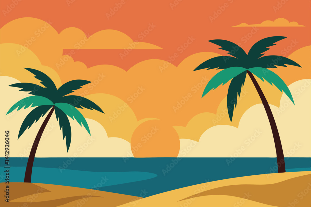 palm tree on the beach palm tree on the beach