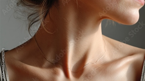 Wallpaper Mural Closeup elegant womans neck and upper chest Torontodigital.ca