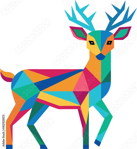 Rustic Deer Head Vector in Color – Great for Hunting Lodge Decor and Merchandise