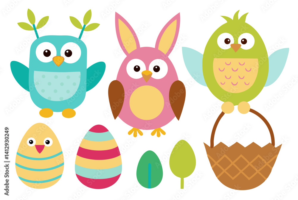 set of easter eggs set of easter eggs