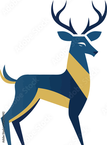 Hunter Trophy Deer Vector – Color Icon Design for Badges, Labels, and Outdoor Brands