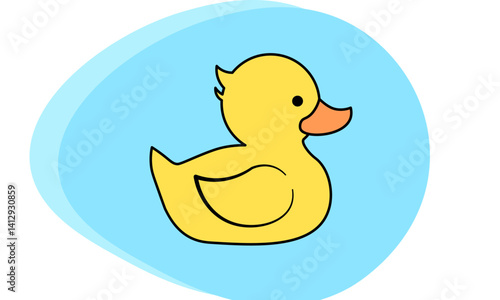 baby duck, rubber duck vector illustration