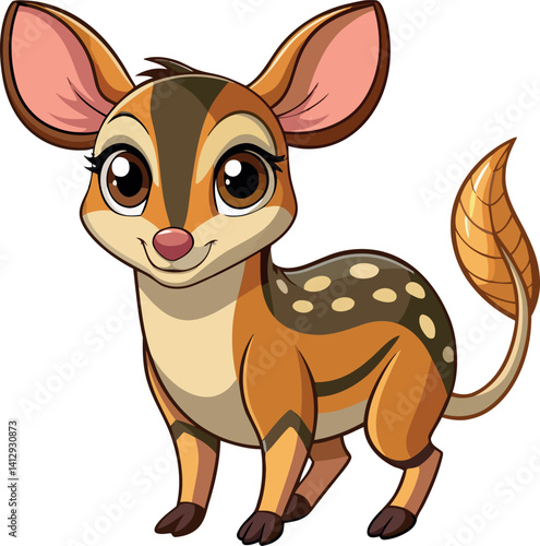 Adorable Mouse Deer Character in Vector Style – Ideal for Educational and Jungle-Themed Art