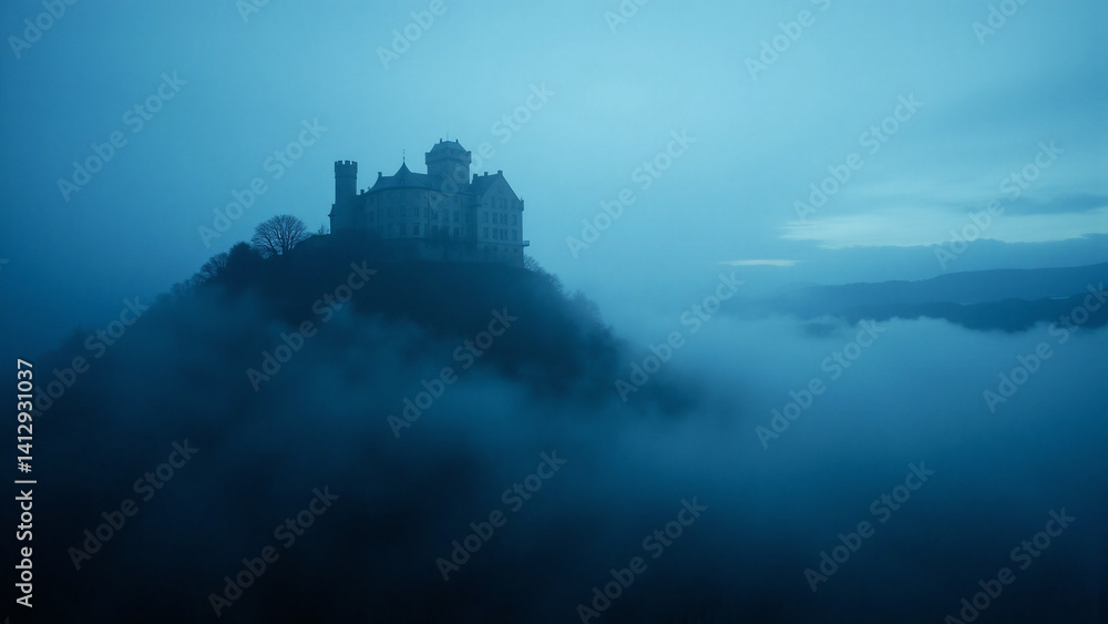Fototapeta premium Mystical Castle in the Clouds