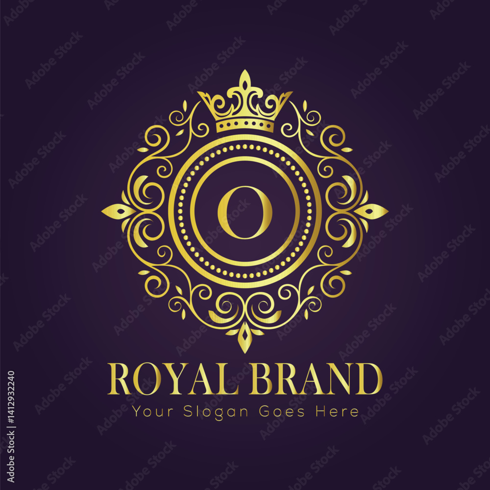 Fototapeta premium luxury gold logo concept