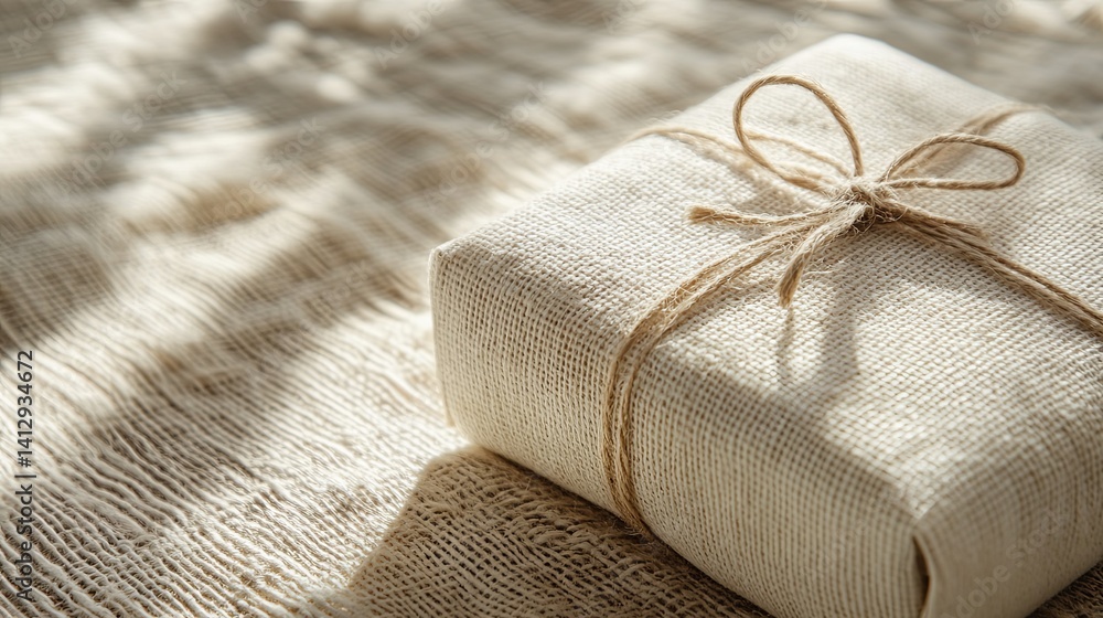 Elegant White Gift Box with String - Festive Present Packaging Elegant White Gift Box with String - Festive Present Packaging