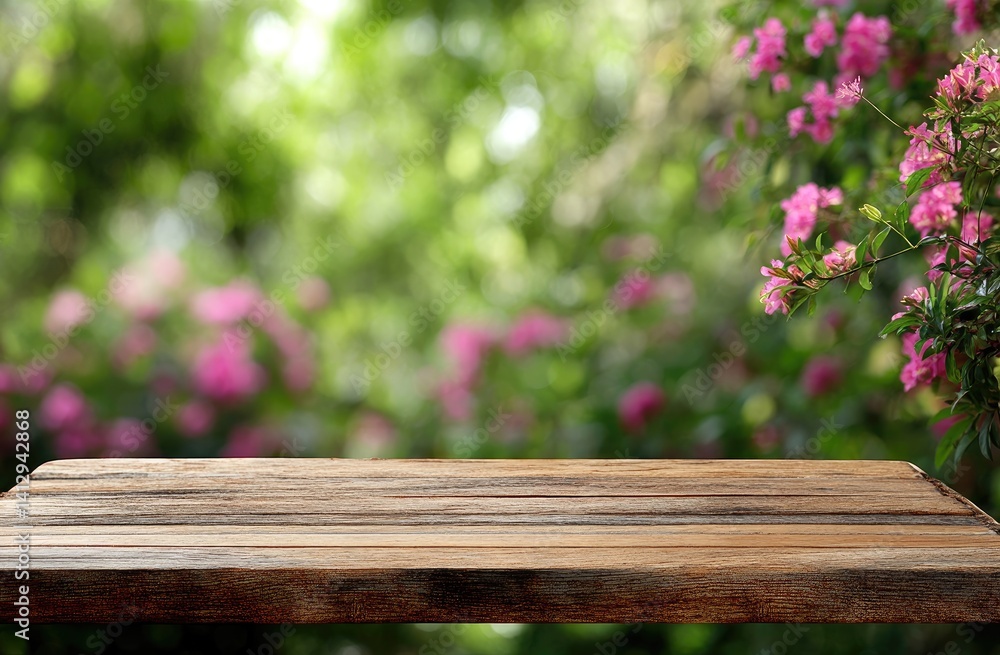Wooden table in a garden setting (11) Wooden table in a garden setting (11)
