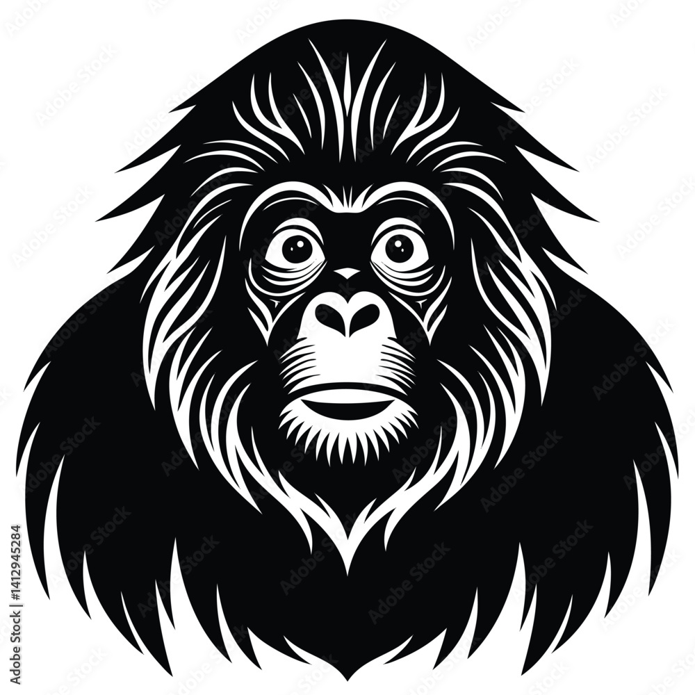 Obraz premium Borrnin orangutan vector