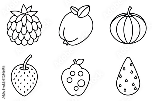 Growing Fruit Stages Vector Set