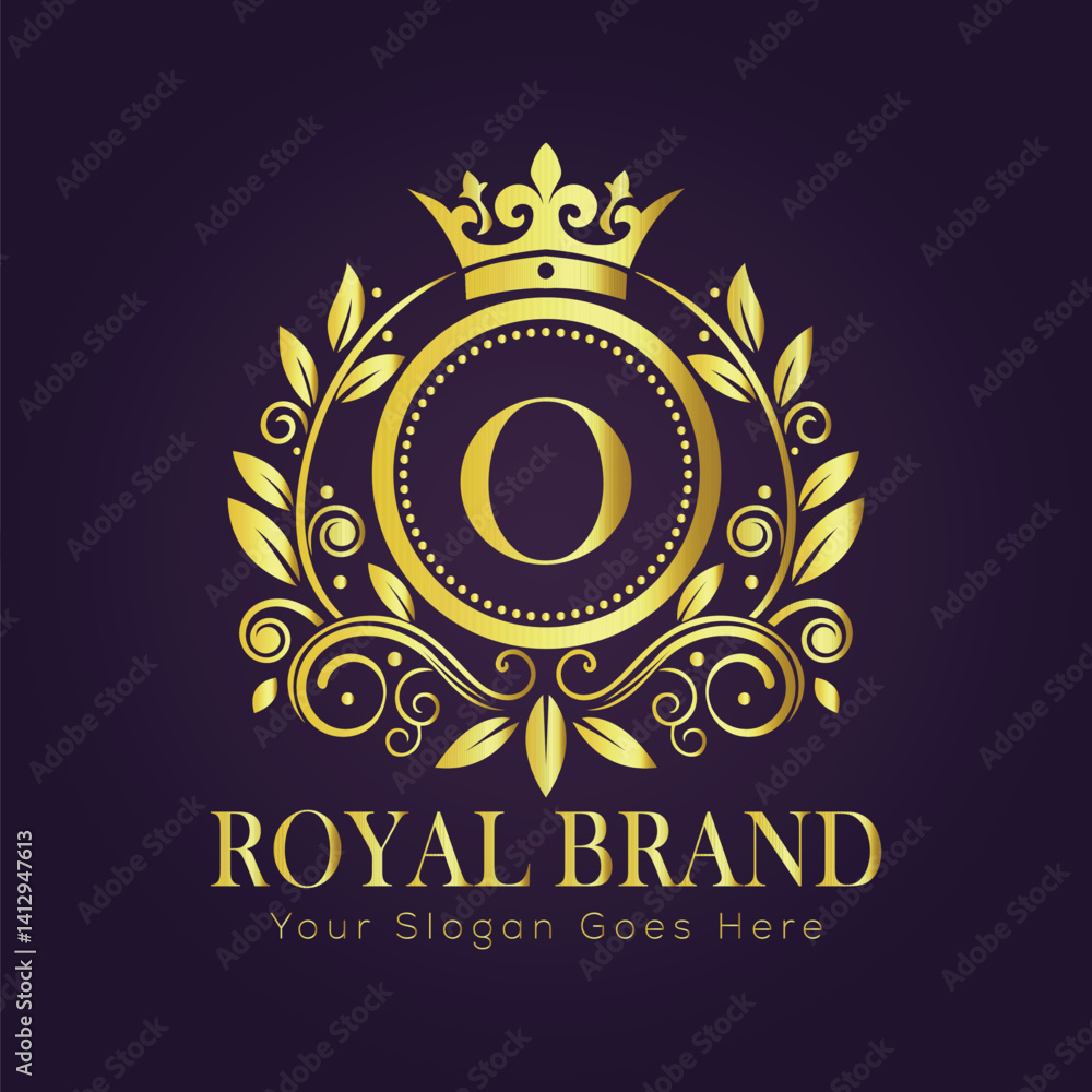 Fototapeta premium luxury gold logo concept