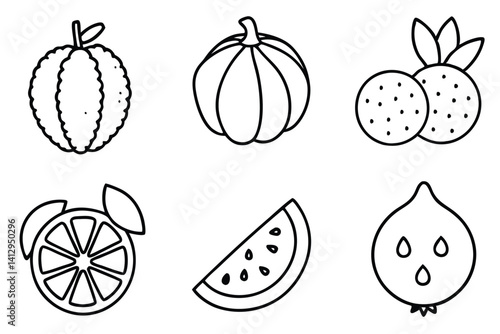 Fruit Growing Process Icon Collection