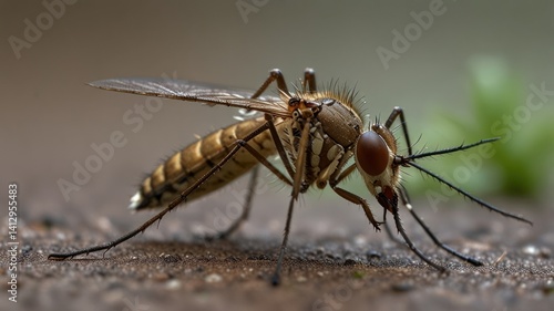 Wallpaper Mural Mosquito close-up, garden, ground, insect, macro photography, nature, wildlife, pest control Torontodigital.ca