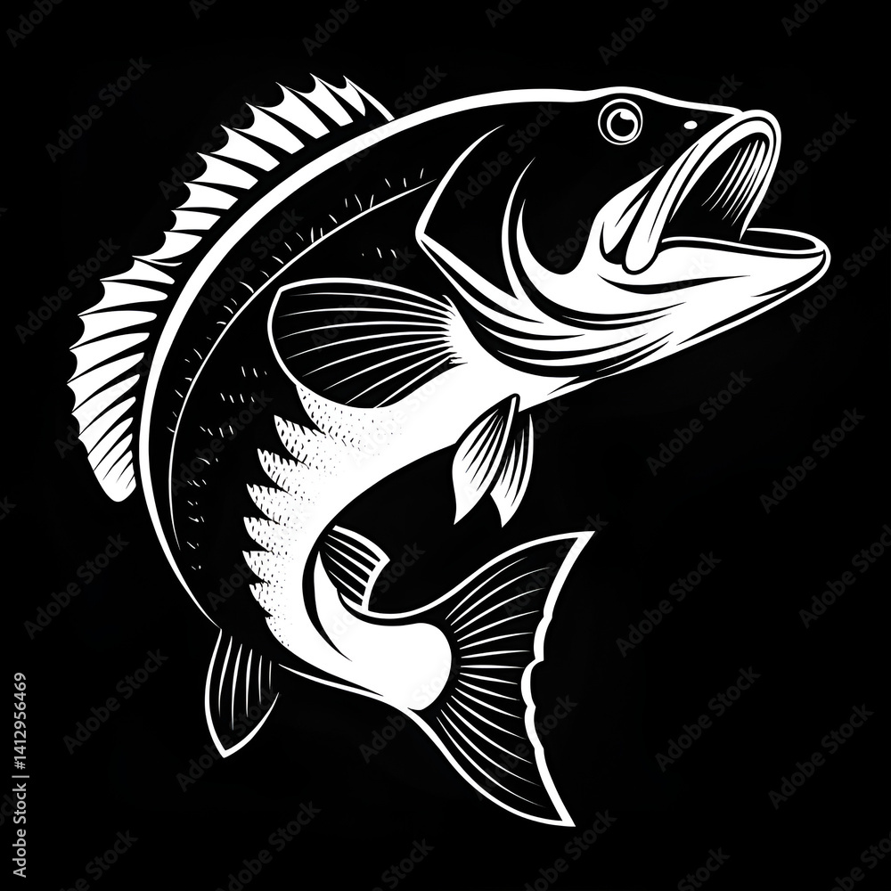 Fototapeta premium fish on a black background