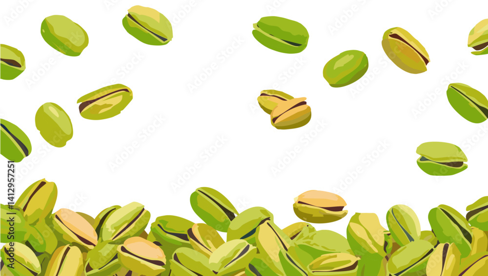 pistachio nuts isolated on transparent background vector design