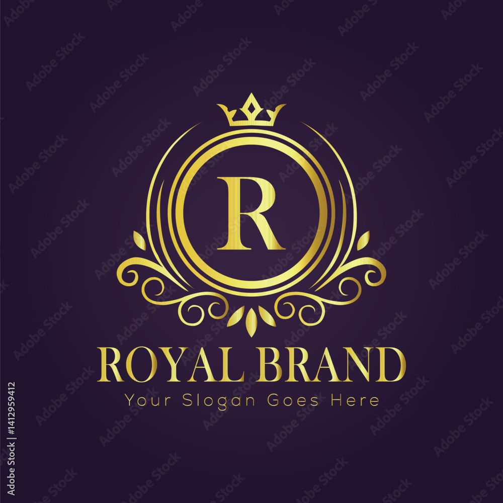 Fototapeta premium luxury gold logo concept