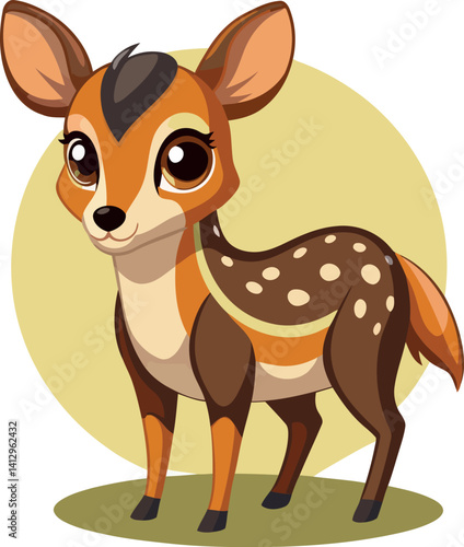 Cute Vector Mouse Deer Character – Great for Wildlife Posters, Animations, and Digital Art