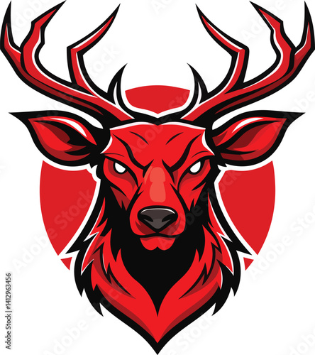 Hunter’s Deer Trophy in Vector Format – Colored Design for Outdoor Gear and Print Projects