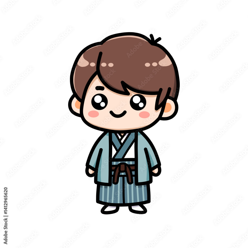 Cute Character in Traditional Attire Cute Character in Traditional Attire