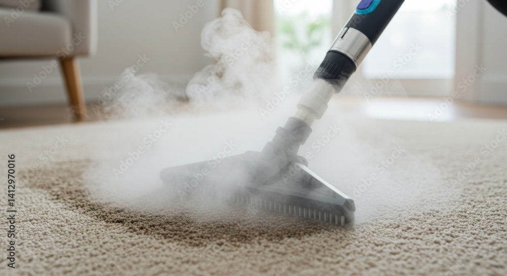 Carpet cleaning with steam for home hygiene and freshness