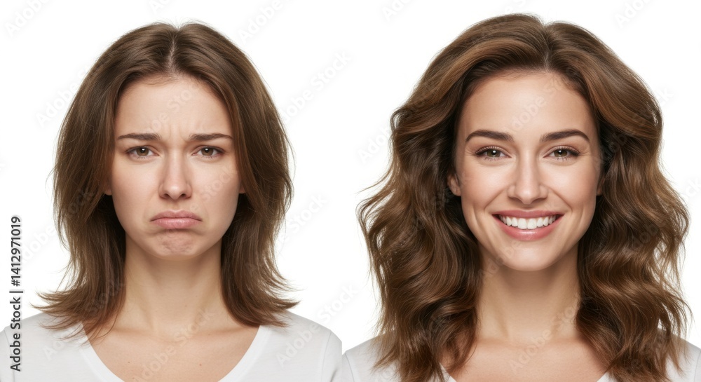 Emotional comparison of facial expressions in women for psychological study Emotional comparison of facial expressions in women for psychological study