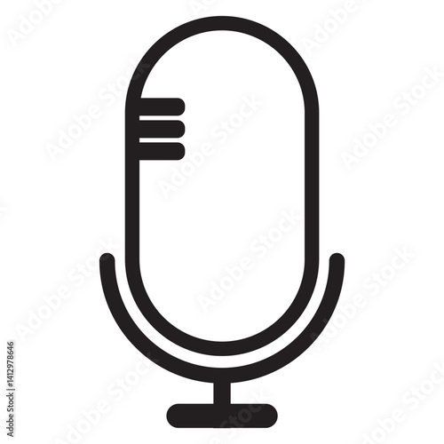Different variant podcast microphone. Karaoke mic web and mobile app icon. Voice, recording Studio Symbol collection. Logo template for many purpose. Vector illustration