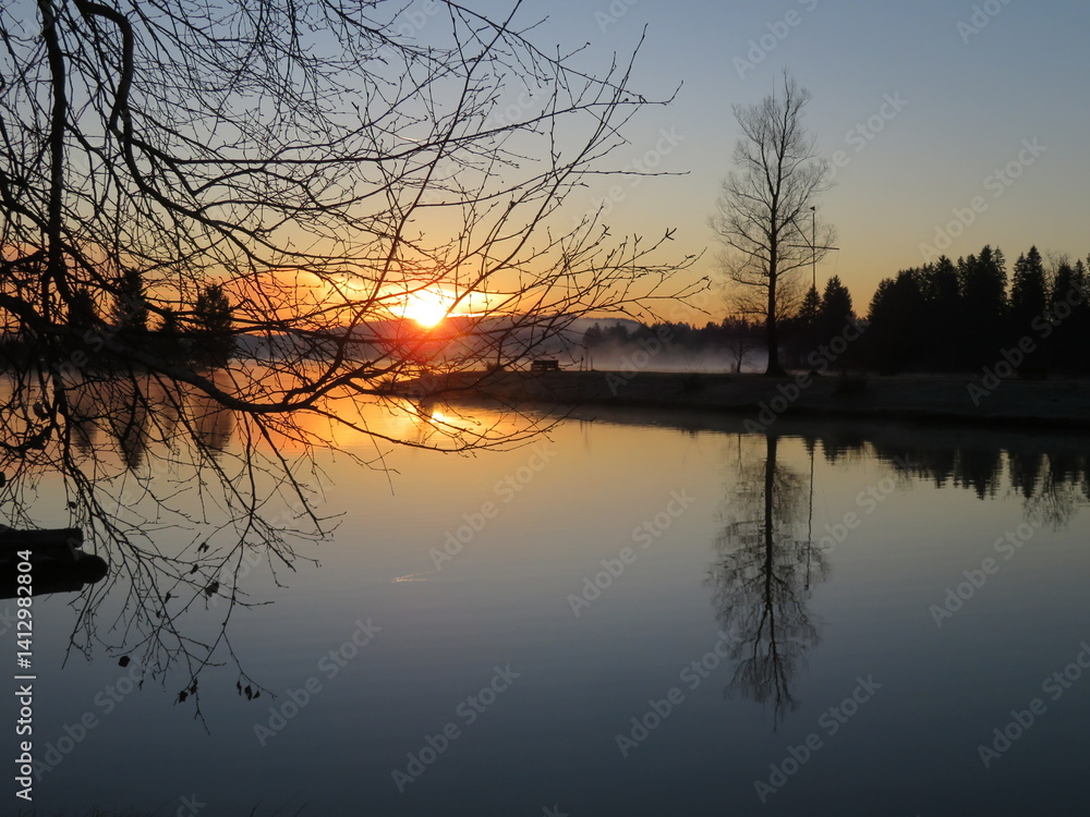 Sonnenaufgang Oberer Lechsee / Lechbruck am See Sonnenaufgang Oberer Lechsee / Lechbruck am See