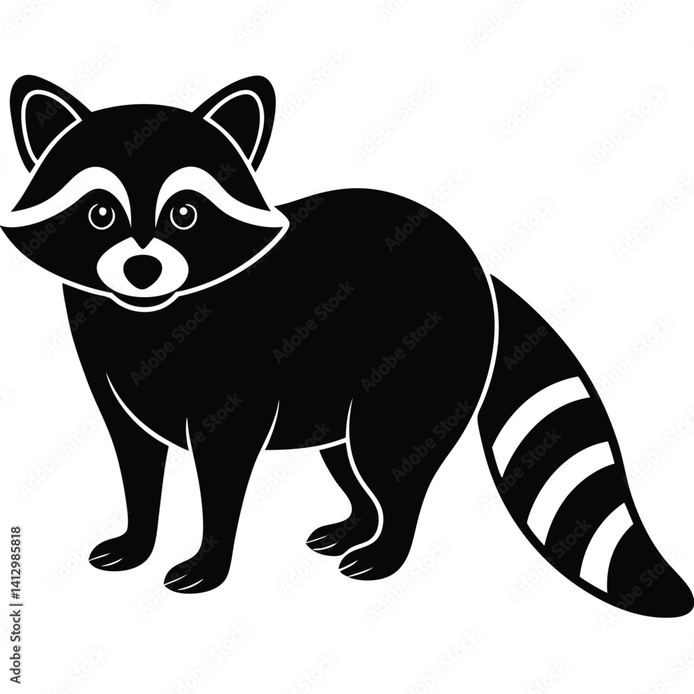 Obraz premium Raccoon vector animal