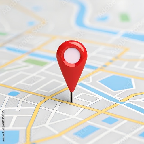 Street view map with location pin