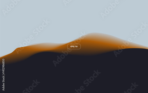 Modern beautiful landscape. Trendy vector illustration.