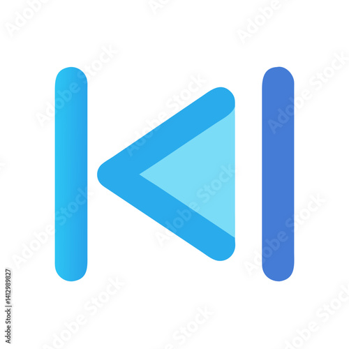 Backward Button Icon Representing Previous Action