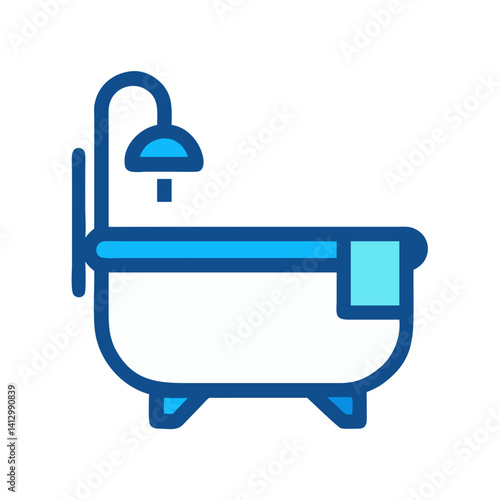 Bathtub Icon Representing Private Bathroom