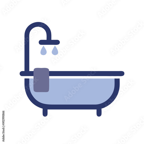 Bathtub Icon Representing Private Bathroom