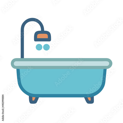 Bathtub Icon Representing Private Bathroom