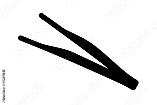Kelly Forceps Flat Icon – Surgical Medical Tool Vector Illustration


