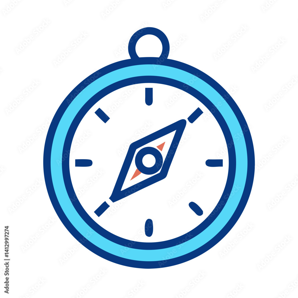 Compass Icon Representing Direction and Navigation Compass Icon Representing Direction and Navigation
