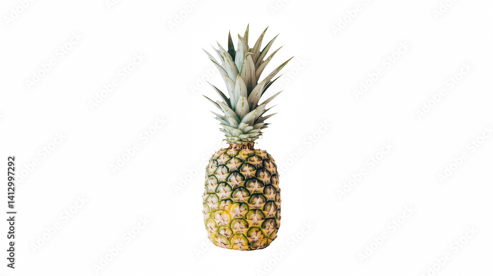 a single pineapple on a transparent background, PNG image, PNG file, Generative art. a single pineapple on a transparent background, PNG image, PNG file, Generative art.