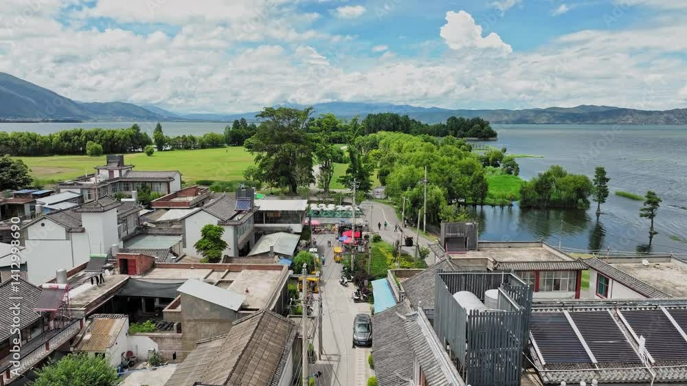 4k Video Aerial View of Ancient Xizhou Town in Dali Yunnan Province Showcasing Stunning Landscapes and Architecture 4k Video Aerial View of Ancient Xizhou Town in Dali Yunnan Province Showcasing Stunning Landscapes and Architecture