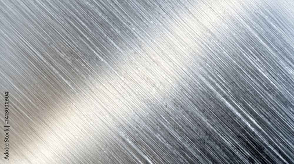 Premium Metallic Surface Texture With Brushed Steel Effect, Industrial Background With Professional Lighting For Modern Product Design