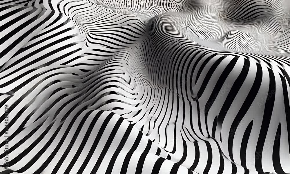 Abstract zebra-like pattern, wavy lines Abstract zebra-like pattern, wavy lines